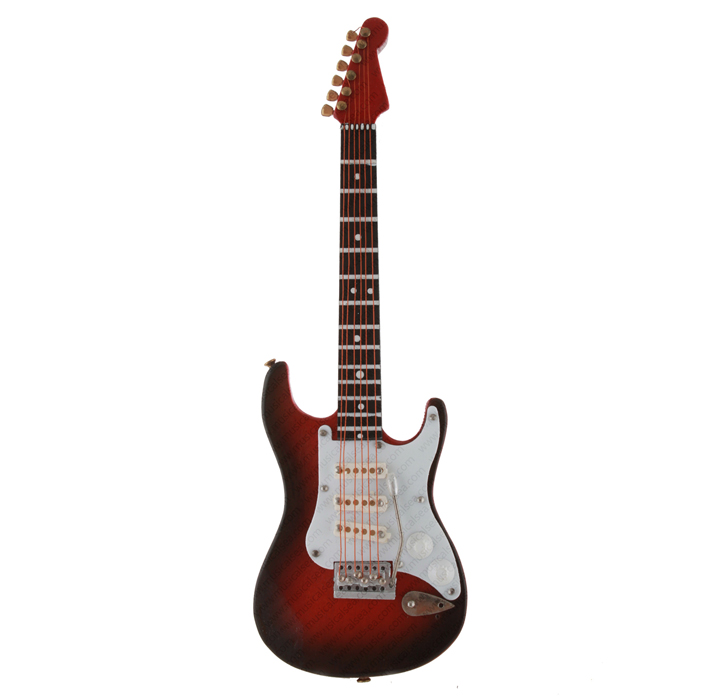 Miniature Red&Black Electric Guitar EG37